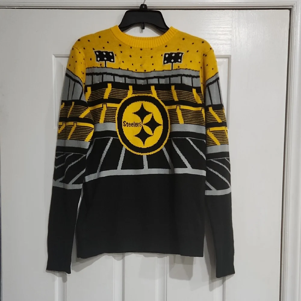 NFL Steelers Crewneck Sweater - Black and Yellow